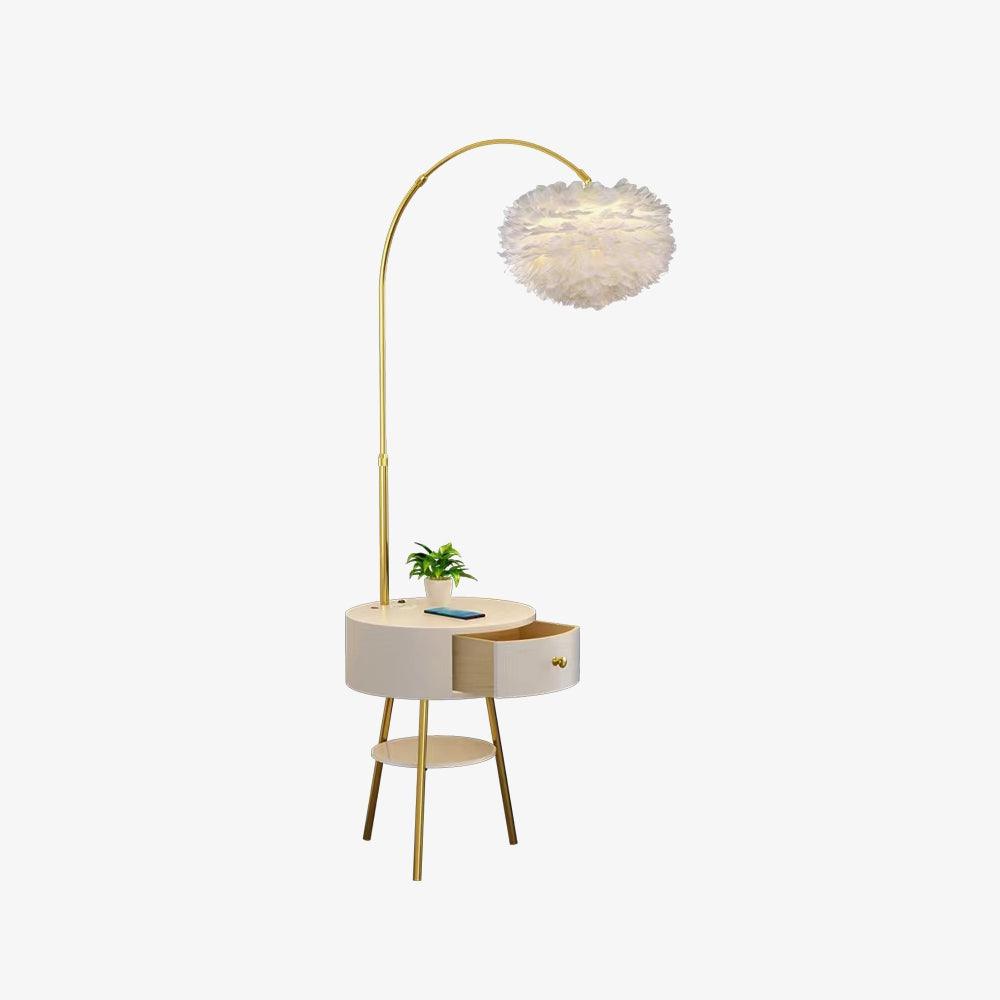 Feather Drawer Floor Lamp - Cueteks