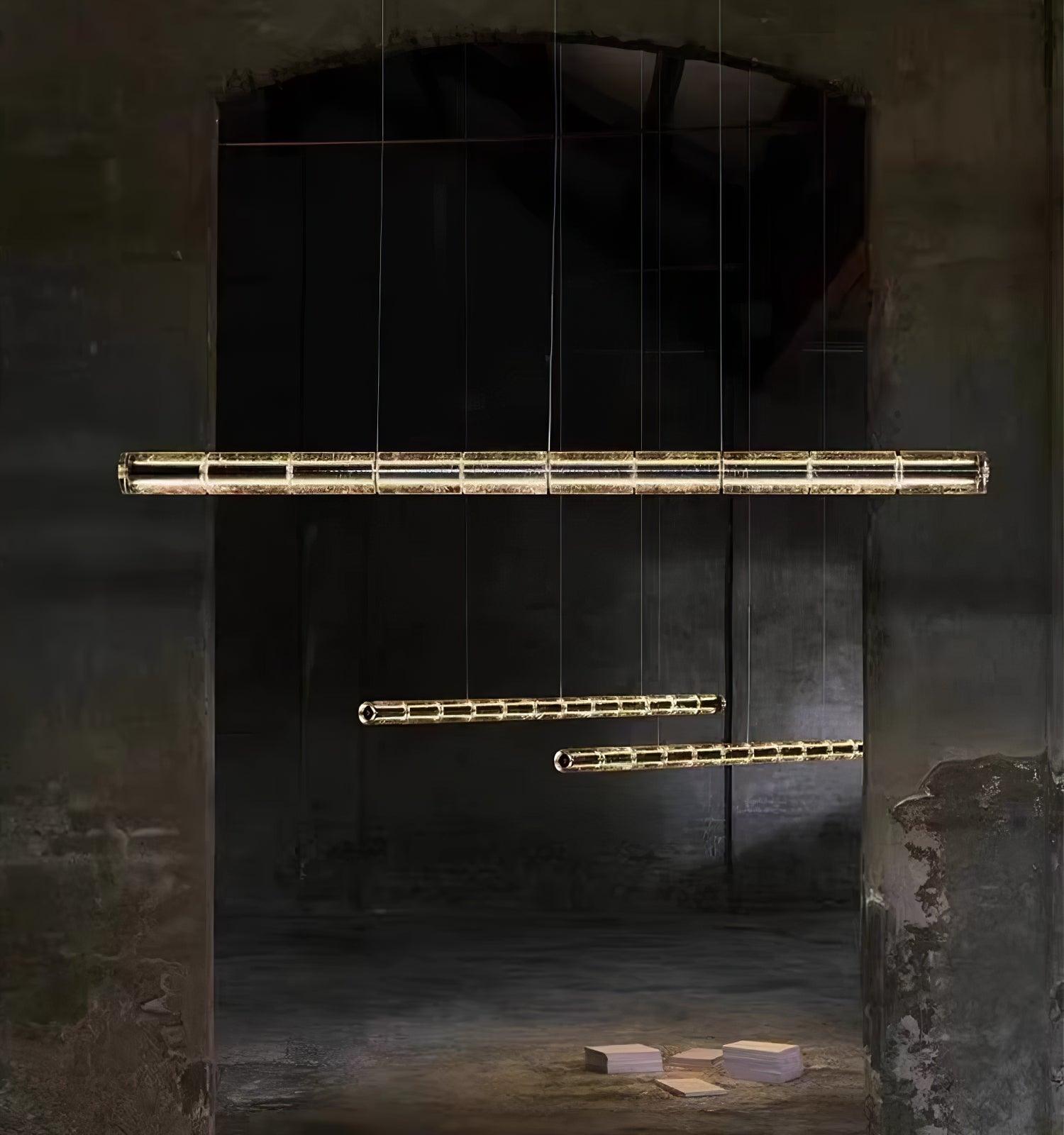 Mcdade Segmented Glass Chandelier - Cueteks
