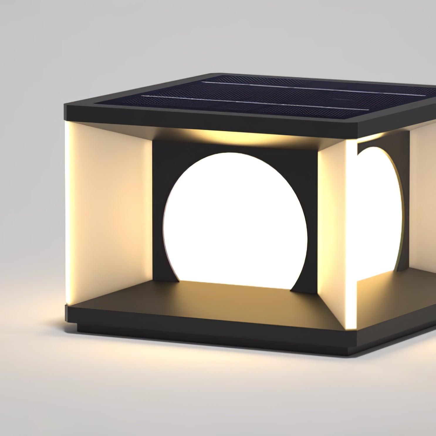 Eclipse Cube Outdoor Post Light - Cueteks
