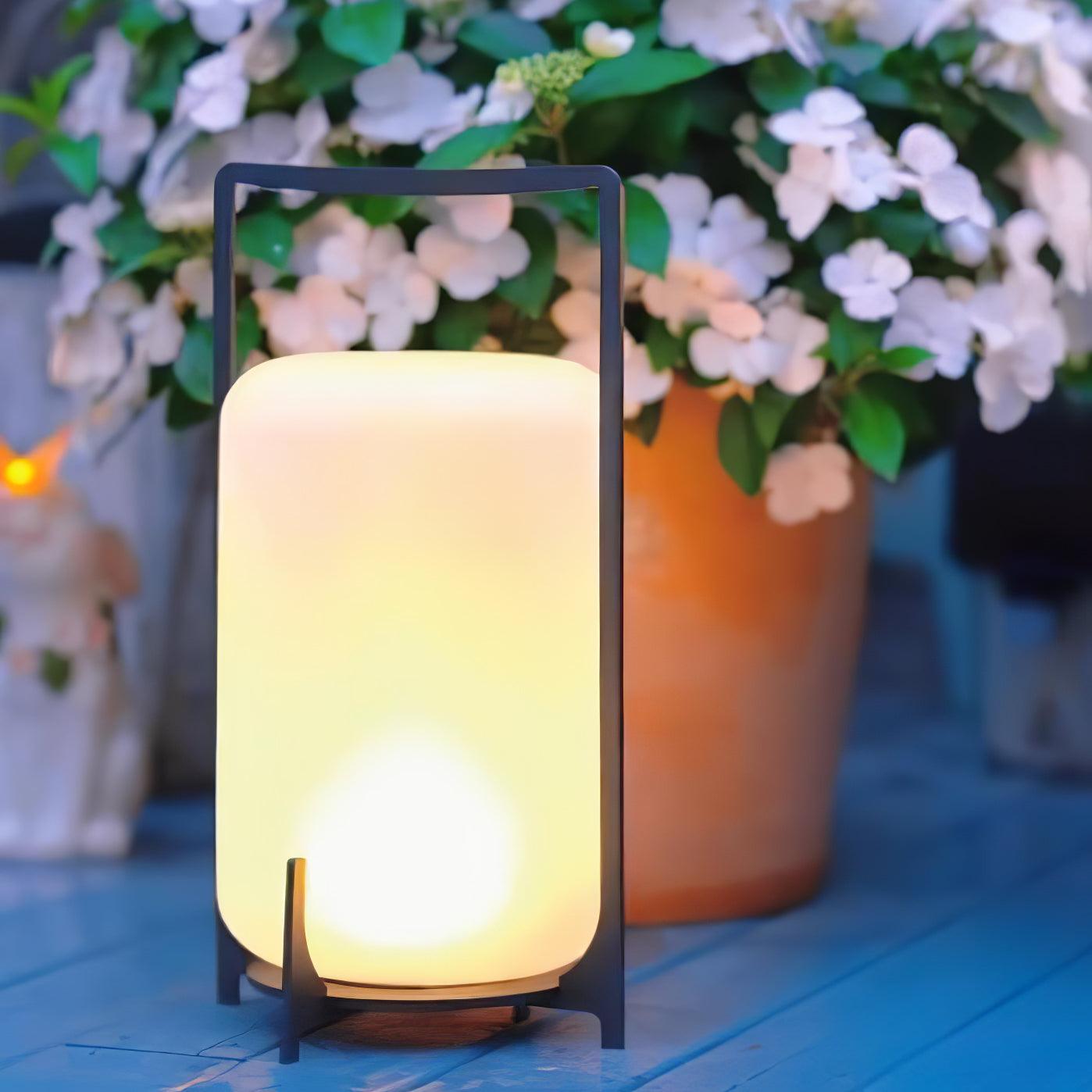 Black Twilight Lantern Table Lamp - Cueteks