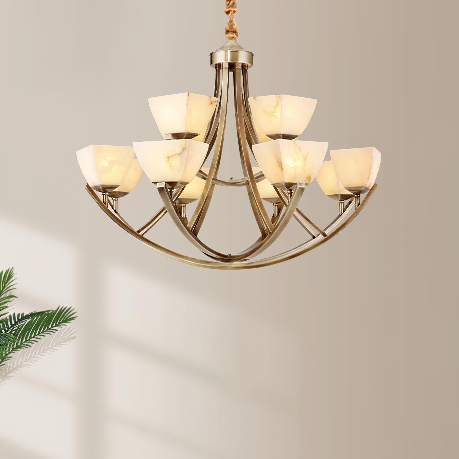 Dover Brass Chandelier - Cueteks