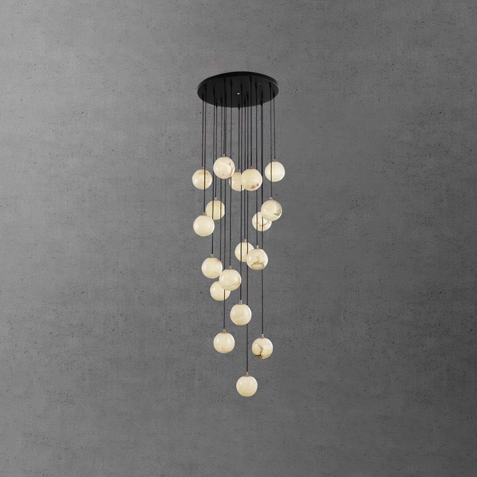 Alabaster Balls Cluster Chandelier - Cueteks