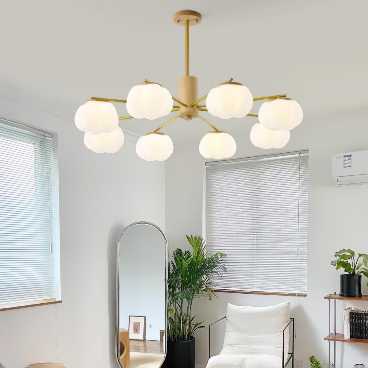 Wooden Cotton Balls Chandelier - Cueteks