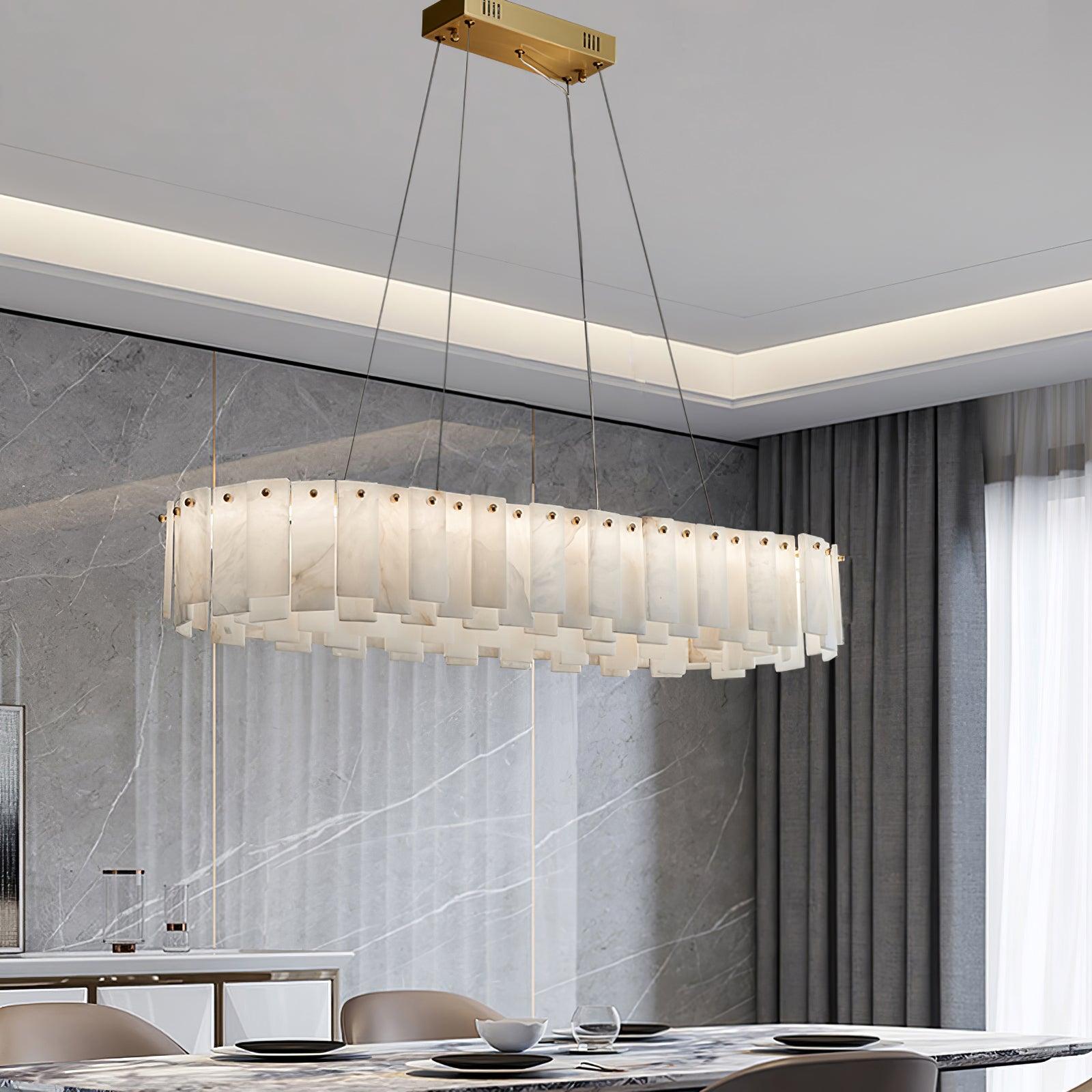 Celestial Alabaster Round Chandelier - Cueteks