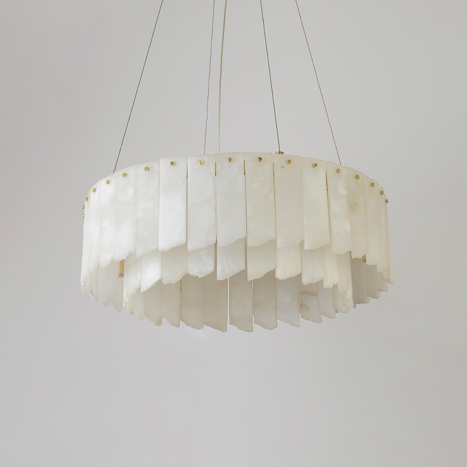 Alabaster Cascade Tiered Chandelier - Cueteks