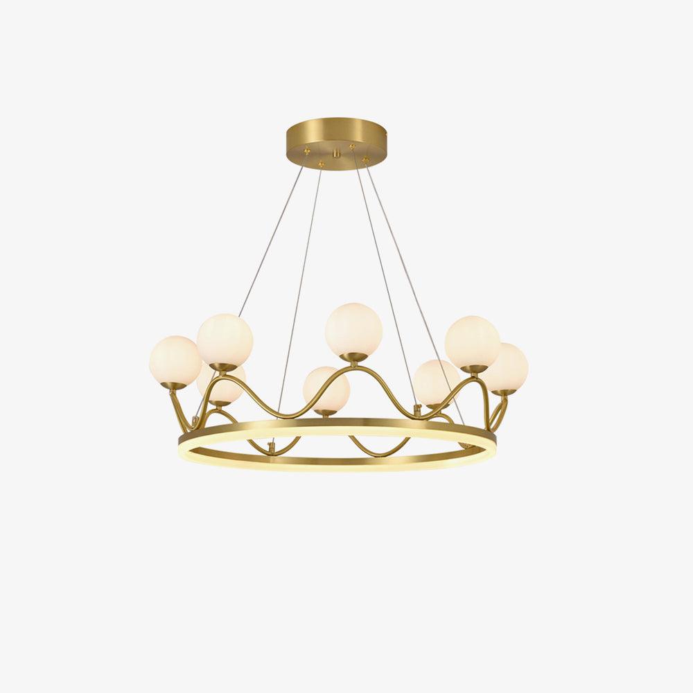 Crown Brass Chandelier - Cueteks