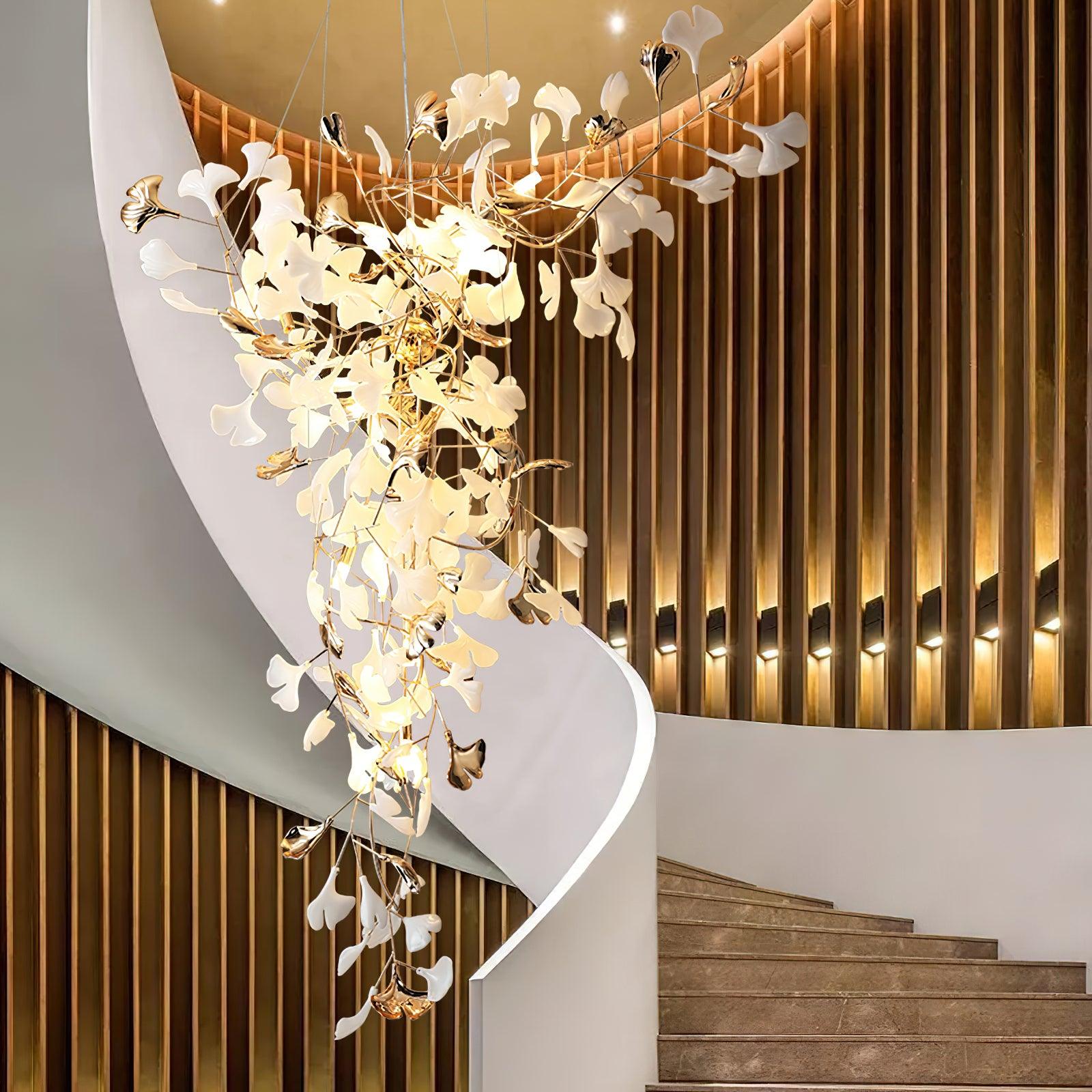 Ginkgo Tip Tlying Chandelier - Cueteks