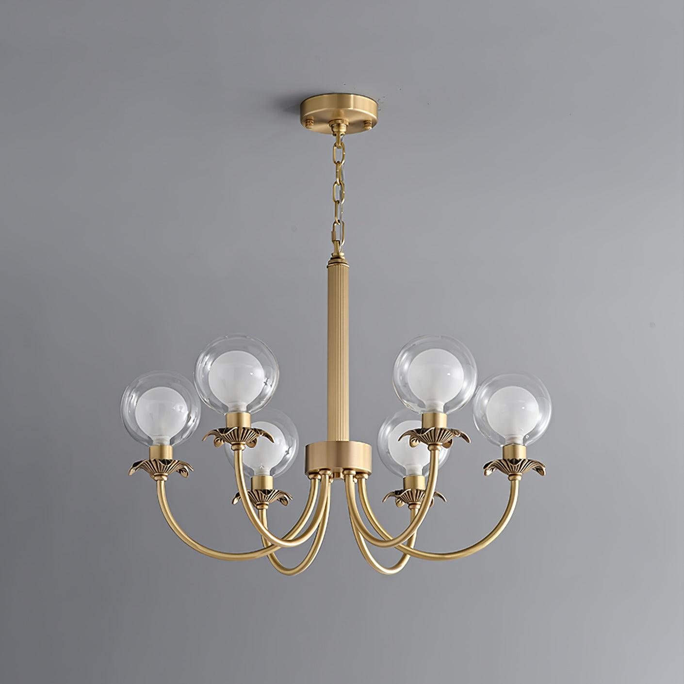 Aureate Radiance Glass Chandelier - Cueteks