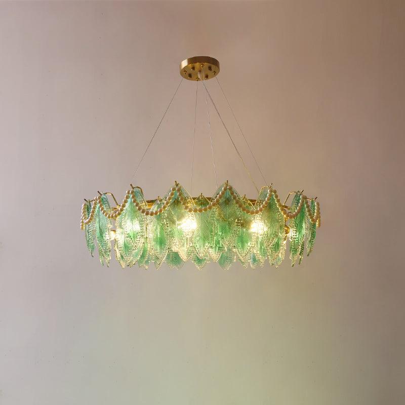 Maple Leaf Glass Chandelier - Cueteks
