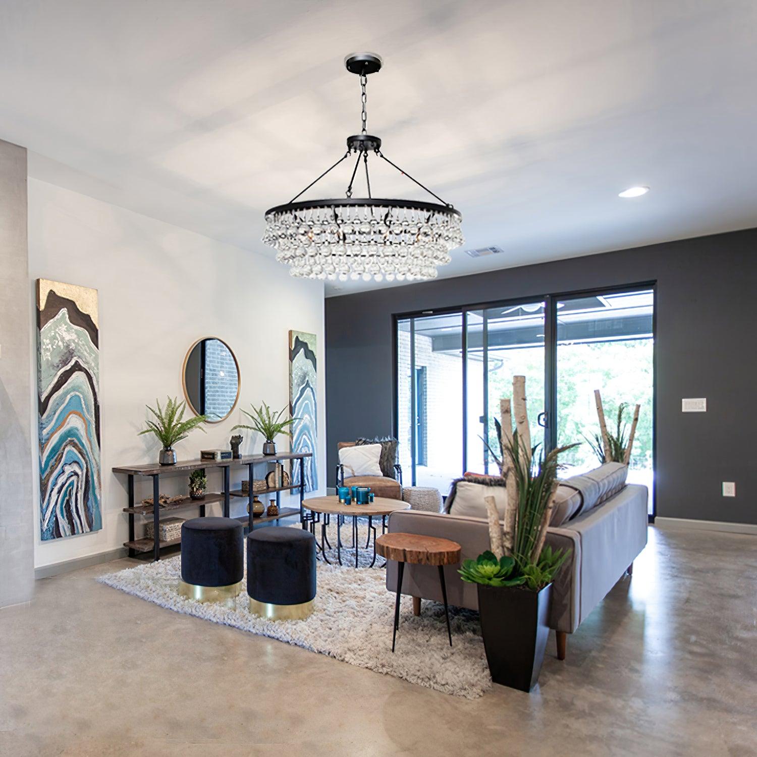 Unique Tiered Crystal Chandelier - Cueteks
