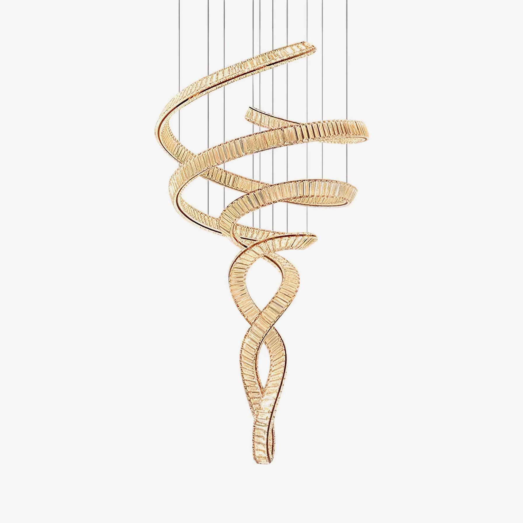 Long Spiral Crystal Chandelier - Cueteks