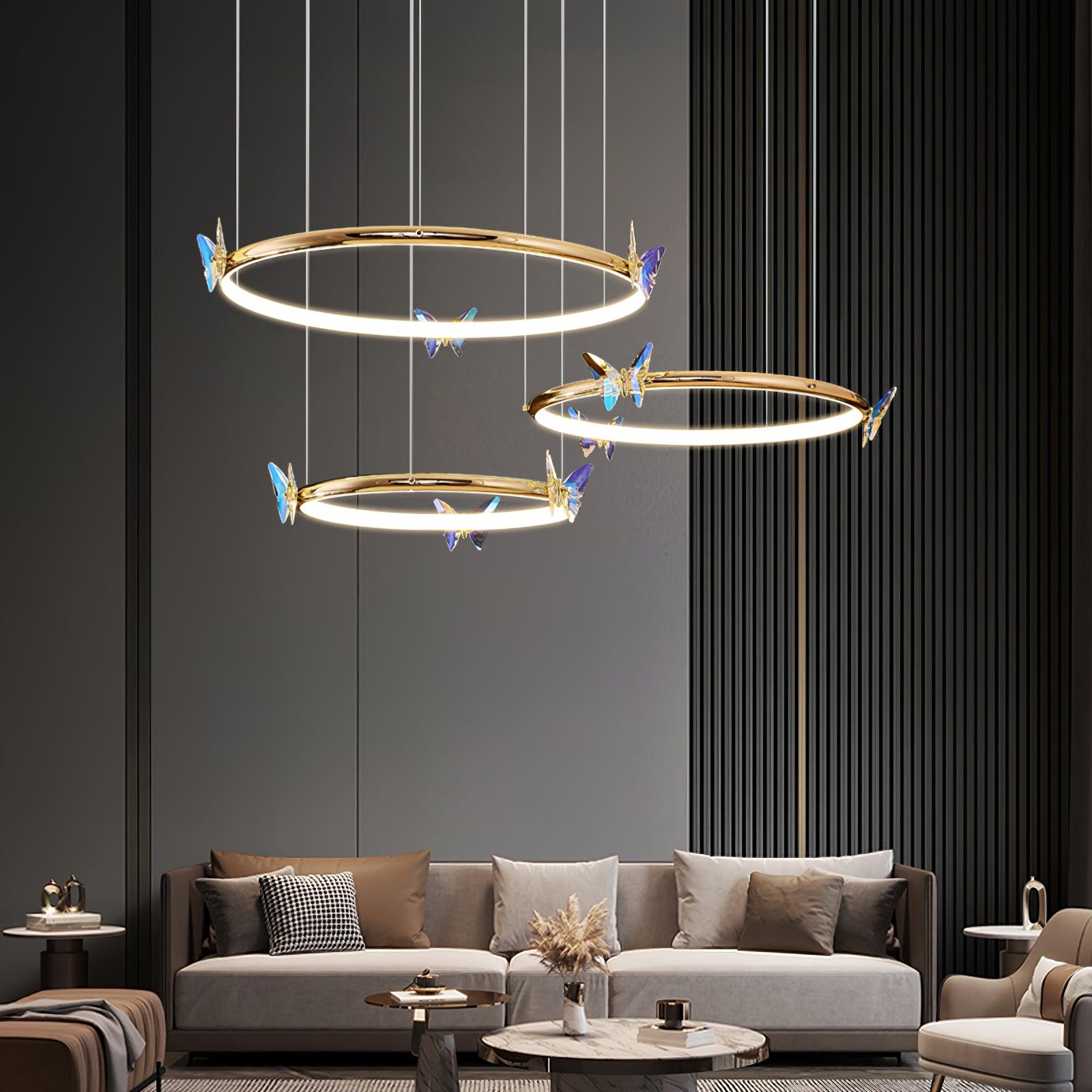 Blue Butterfly Chandelier - Cueteks