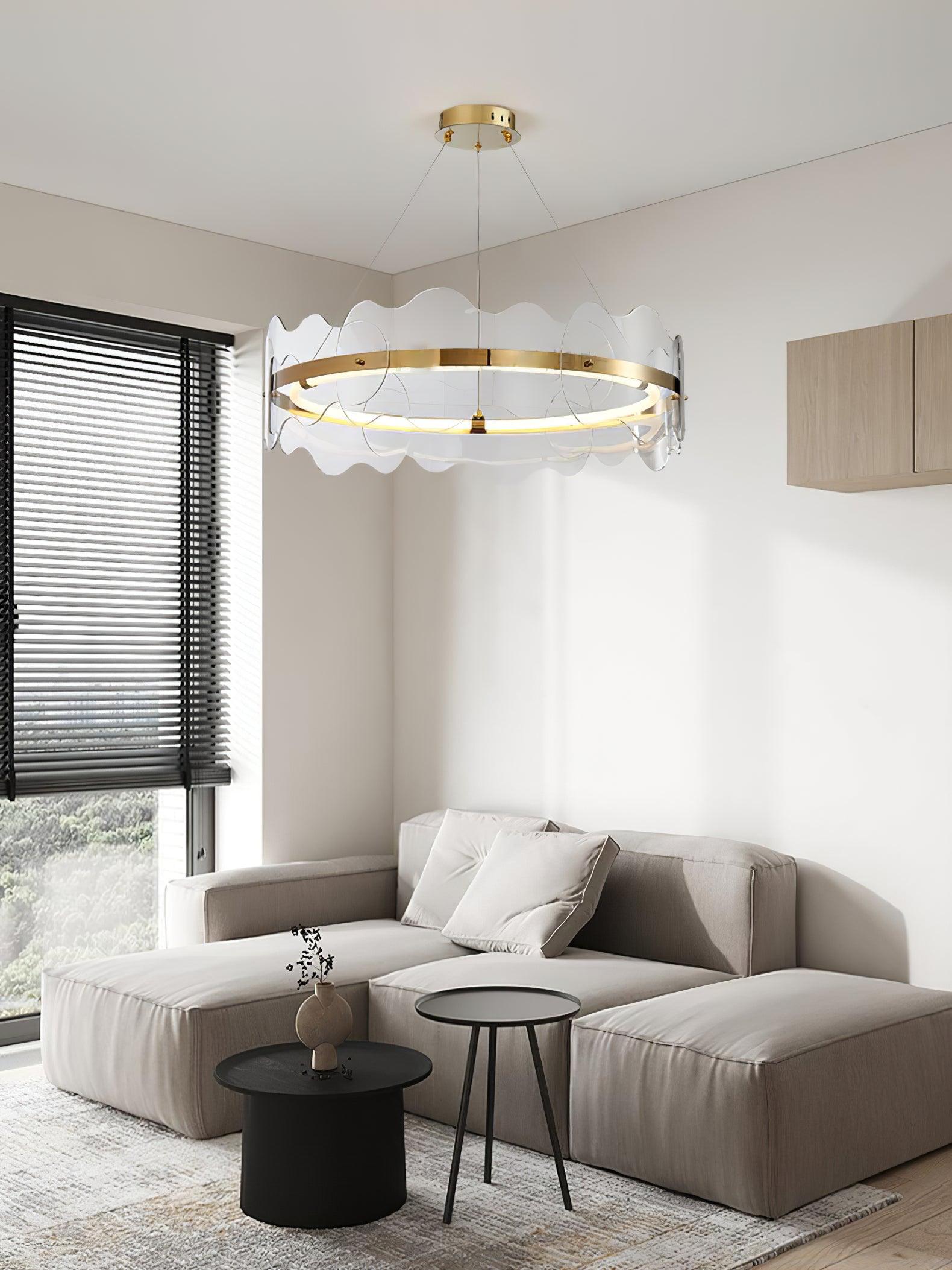 Acrylic Wave Chandelier - Cueteks