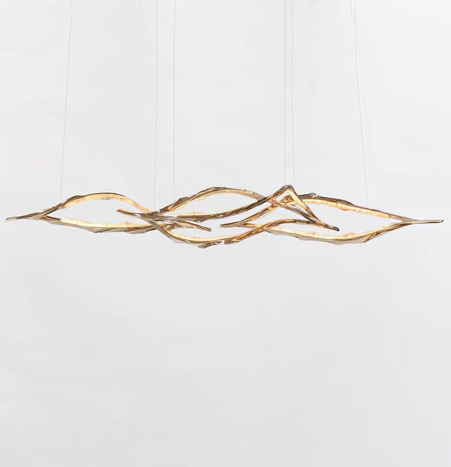 Cloud Rings Series Brass Chandelier - Cueteks