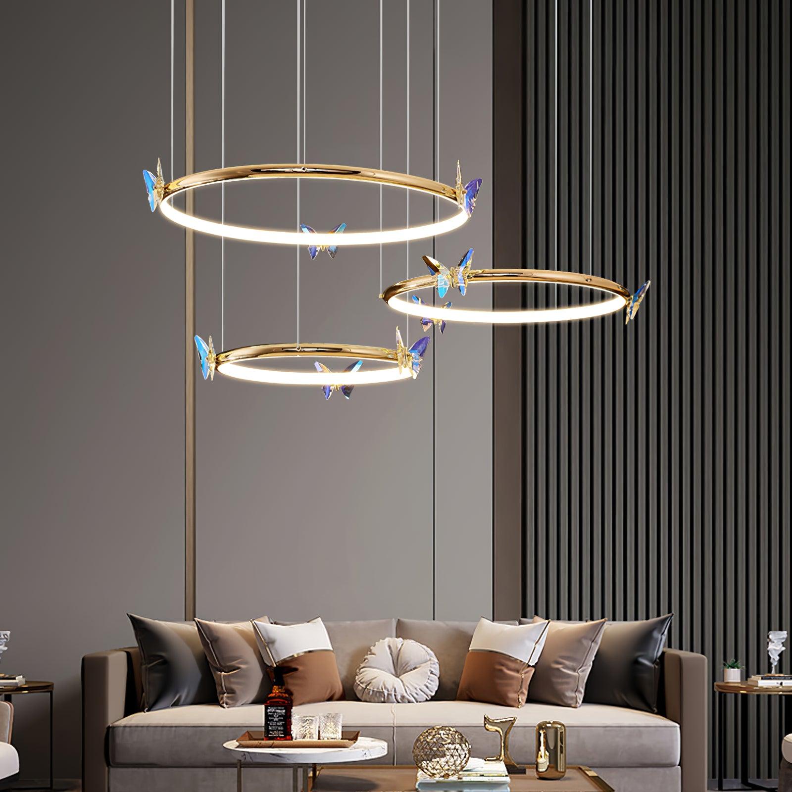 Blue Butterfly Chandelier - Cueteks