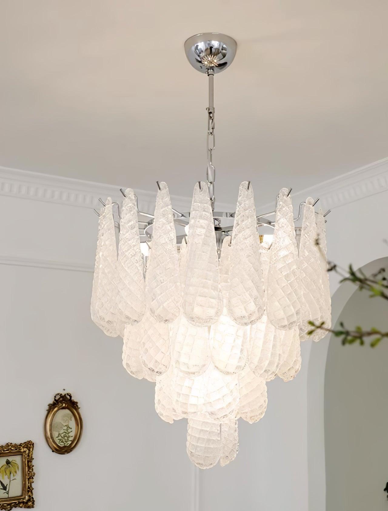 Grid Glass Waterfall Chandelier - Cueteks