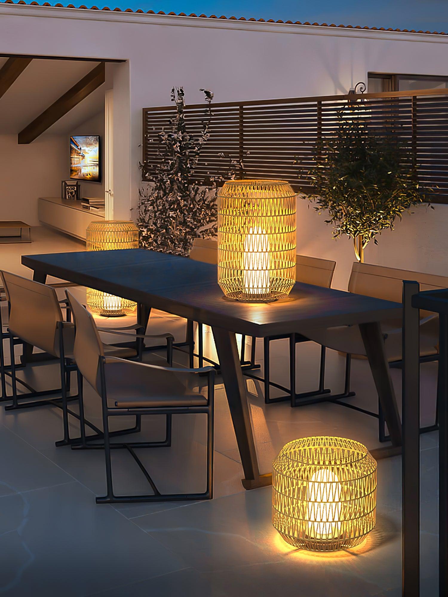 Woven Rattan Outdoor Lamp - Cueteks
