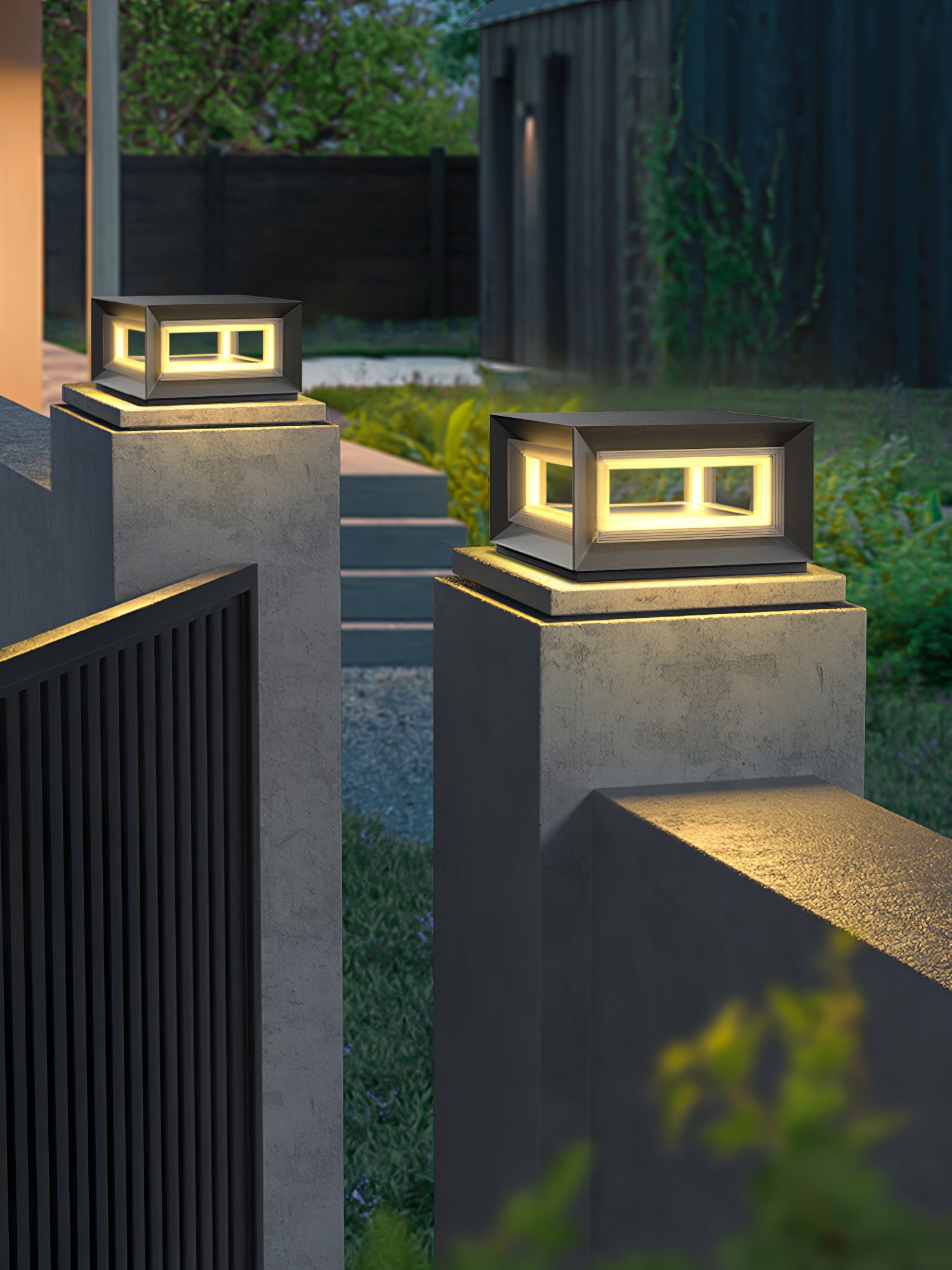 Light Cube Outdoor Post Light - Cueteks