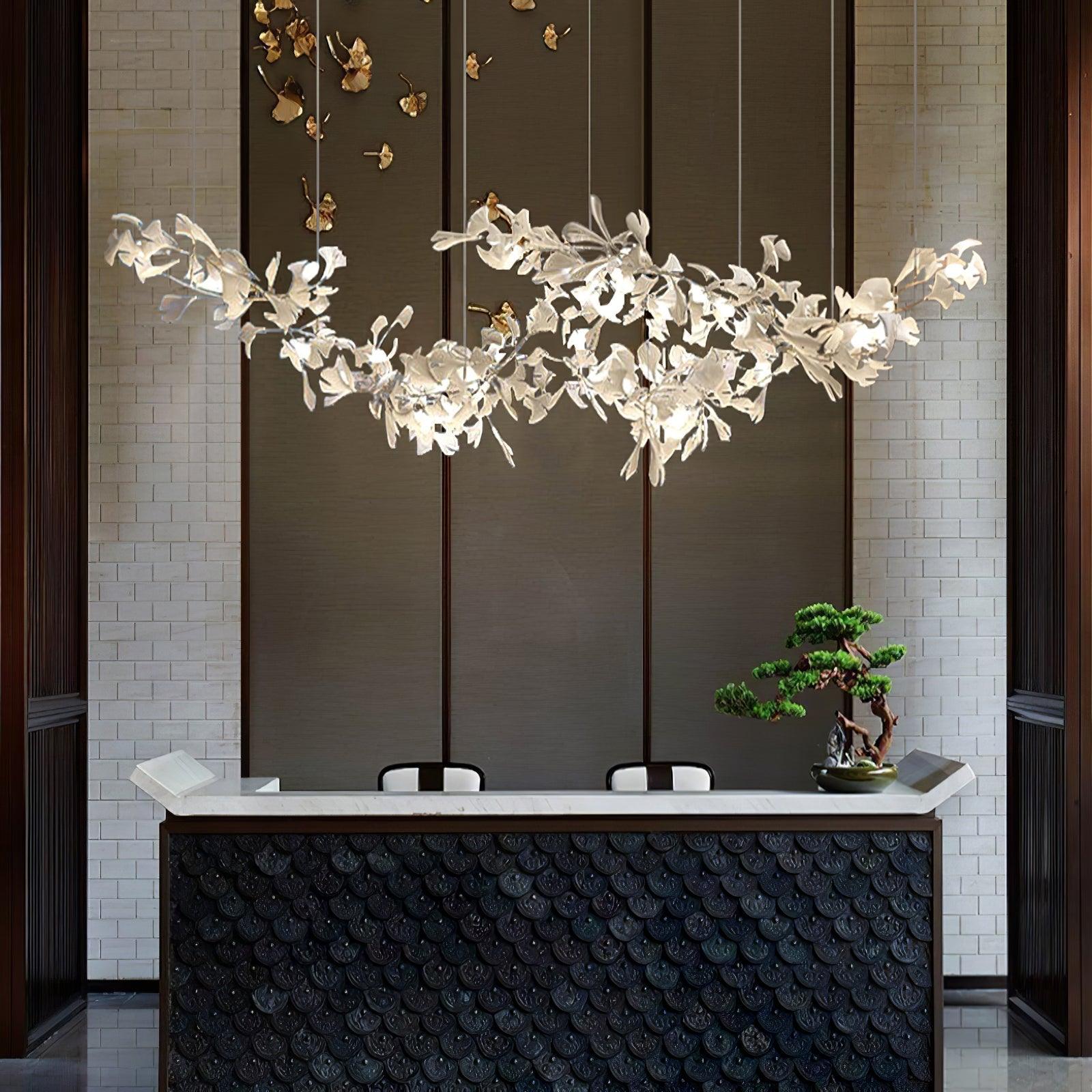 Double Layer Combination Gingko Chandelier - Cueteks