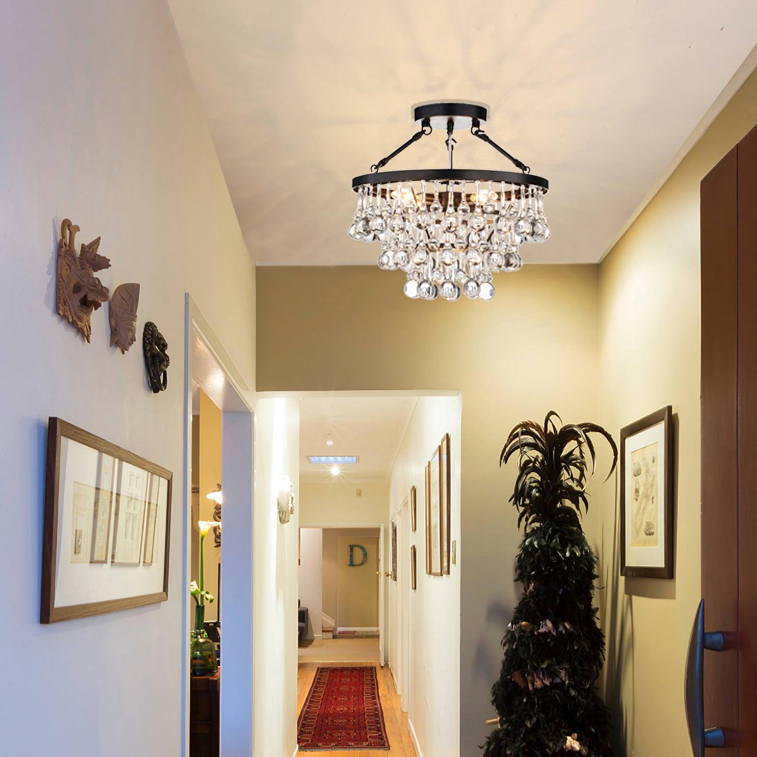 Unique Tiered Crystal Chandelier - Cueteks