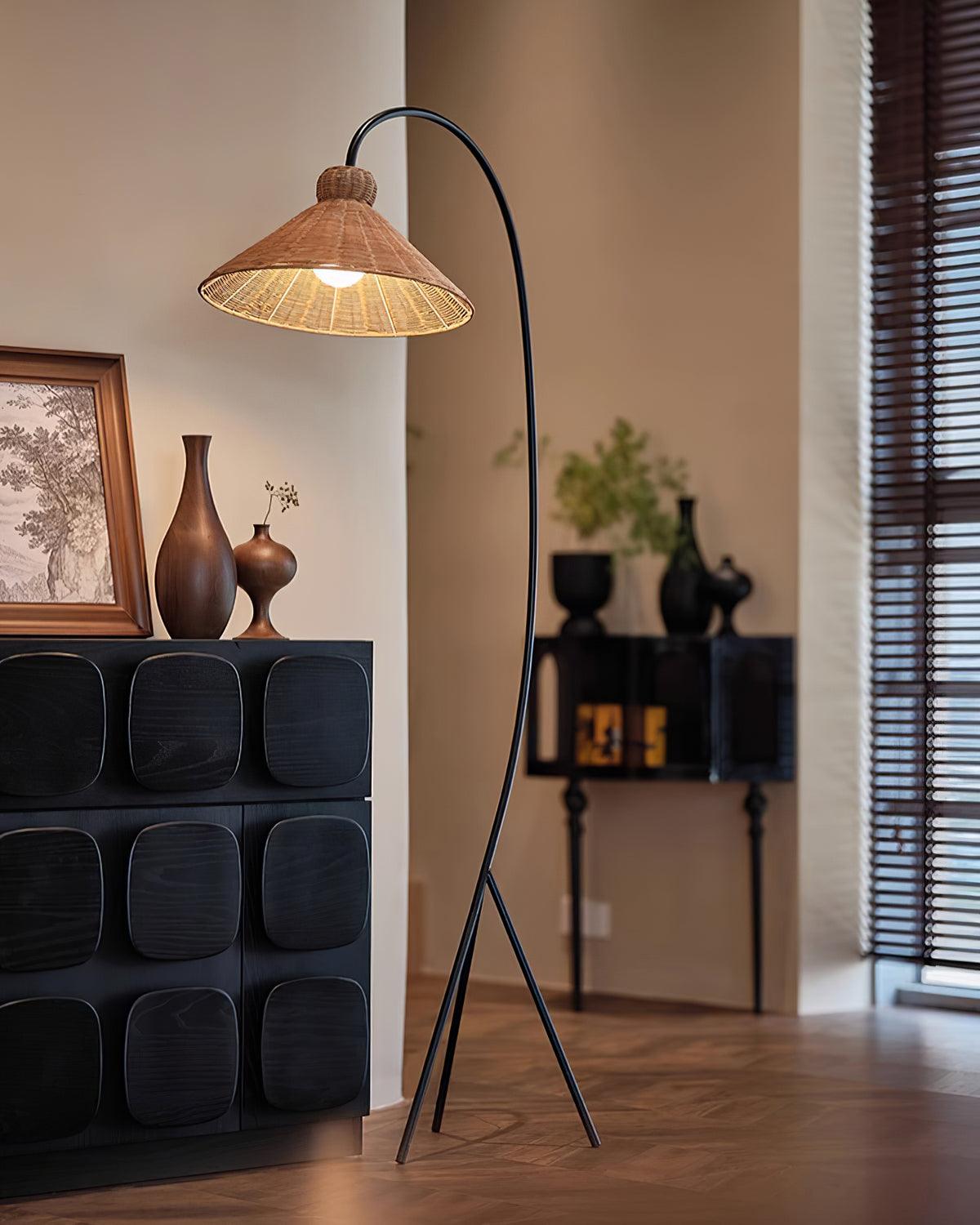 Tana Woven Floor Lamp - Cueteks