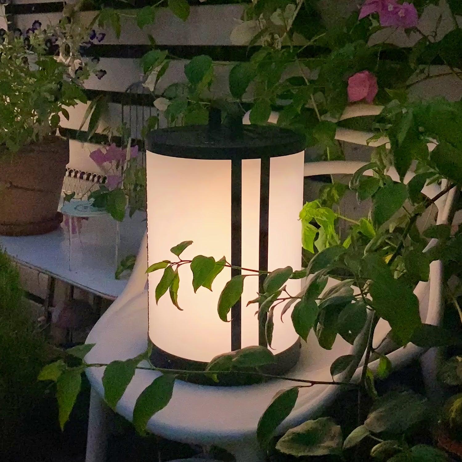 Round Pillar Acrylic Lantern Outdoor Lamp - Cueteks
