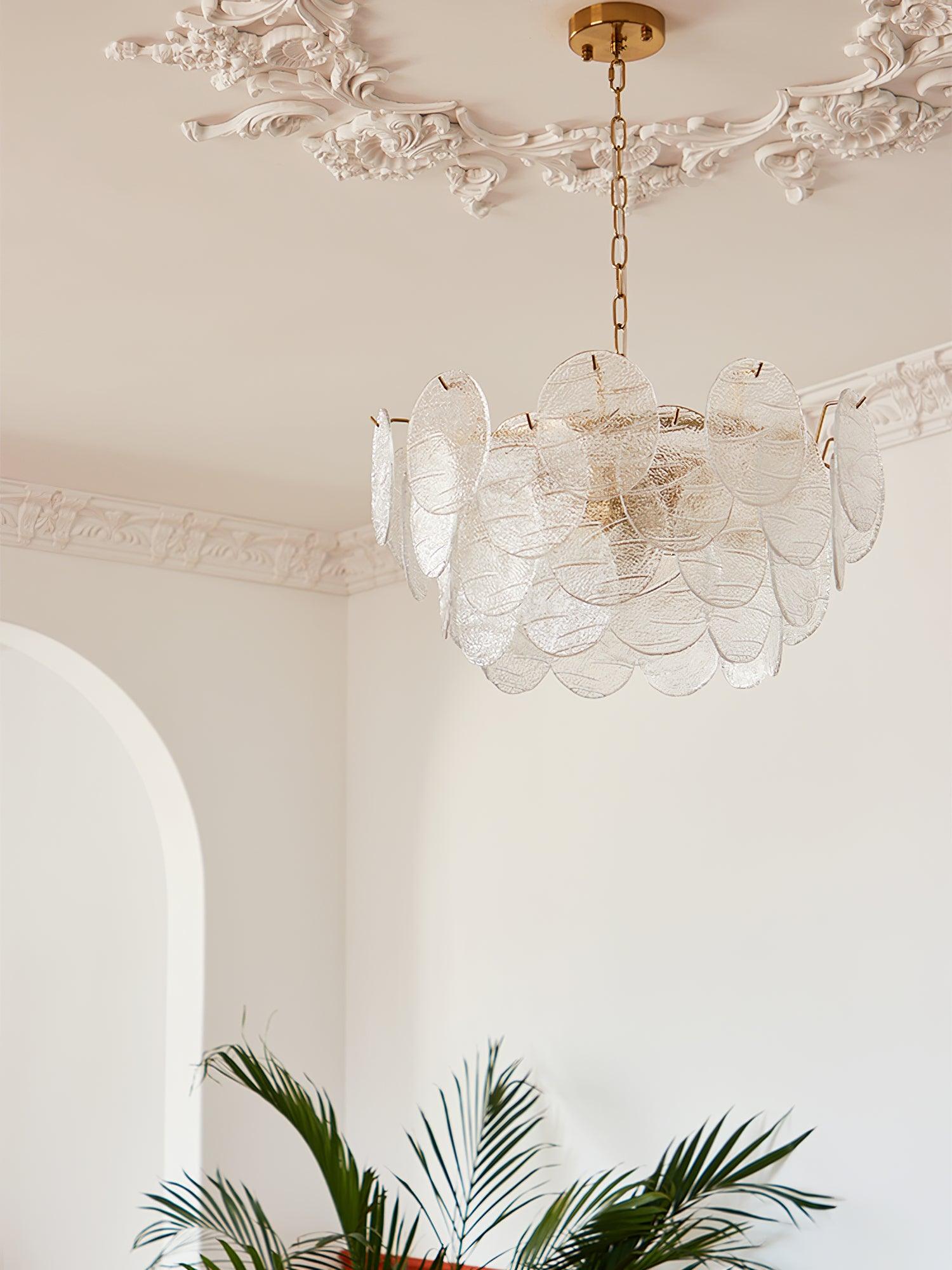 Glass Disc Chandelier - Cueteks