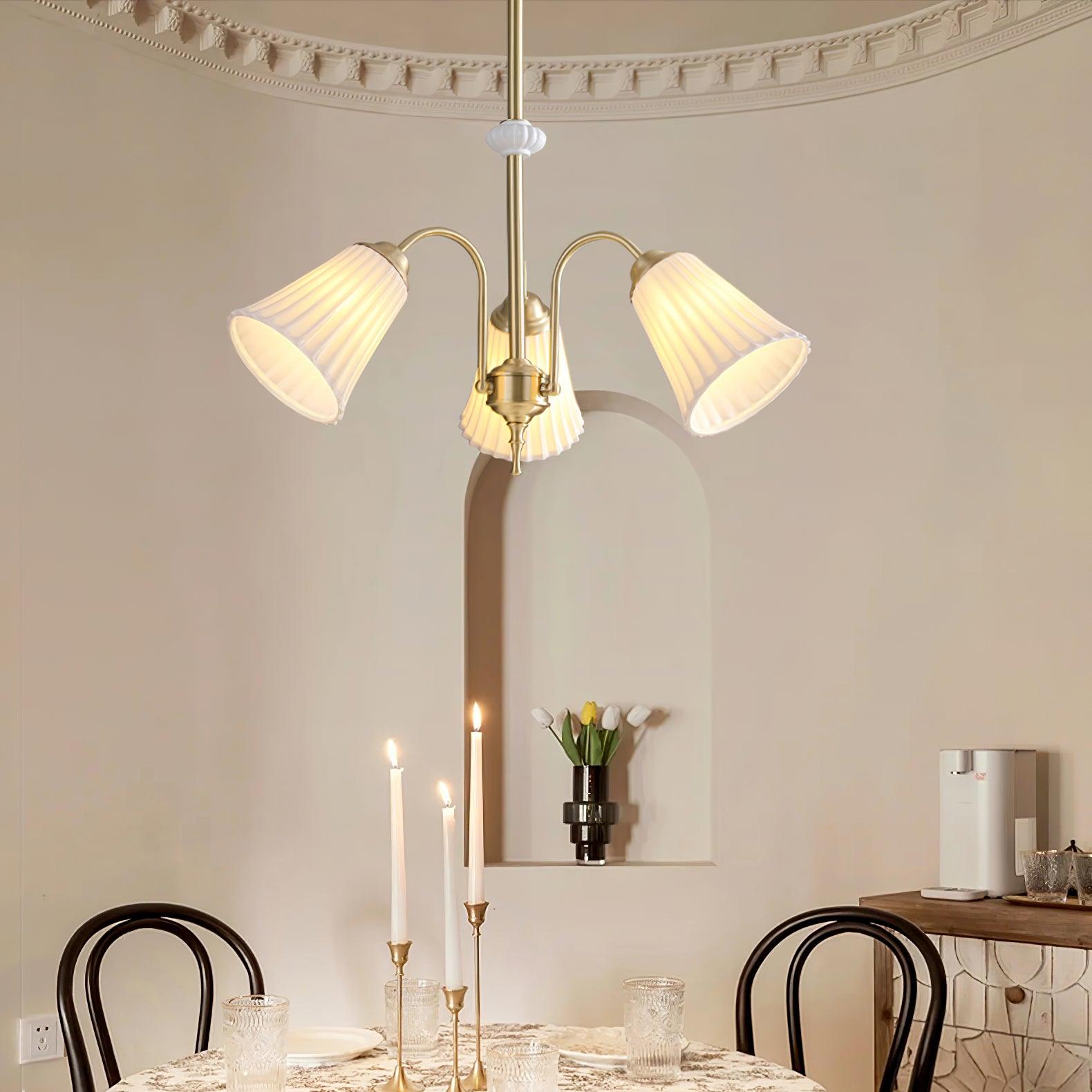 Medieval Ceramic Trumpet Chandelier - Cueteks