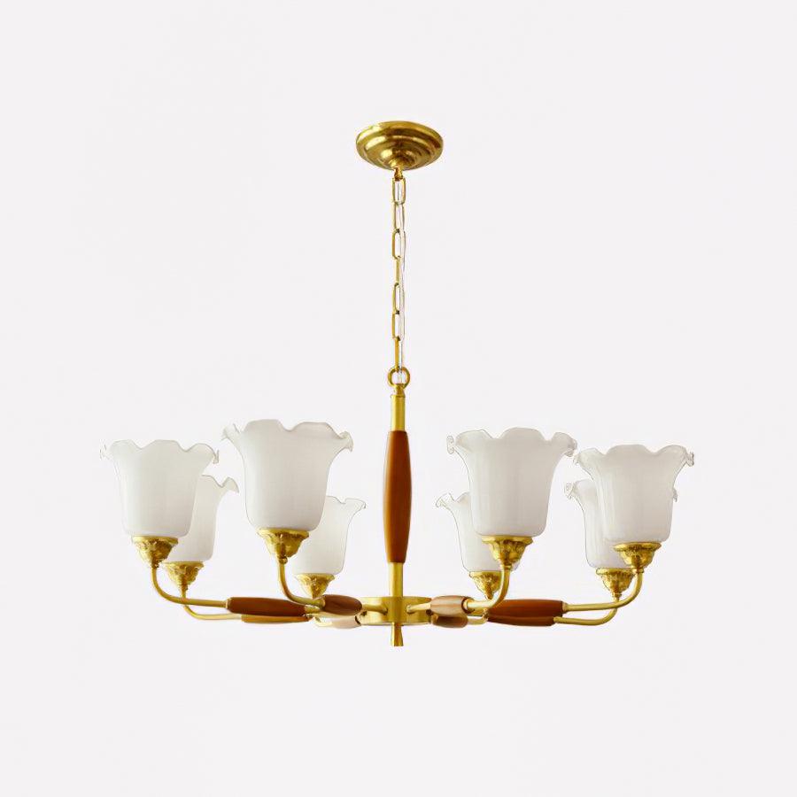 Trumpet Flower Glass Chandelier - Cueteks