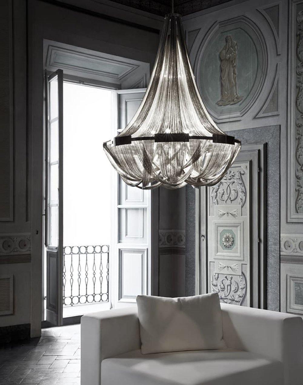 Tassel Aluminum Chain Chandelier - Cueteks