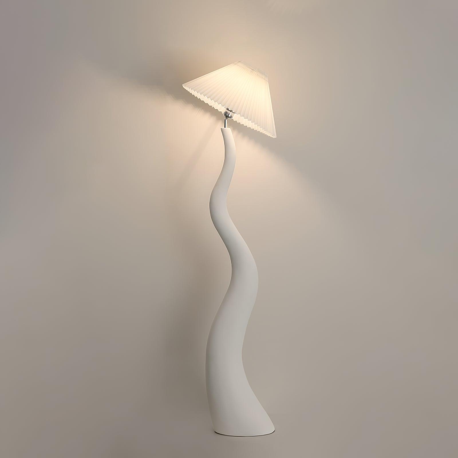 Twisted Pleated Floor Lamp - Cueteks