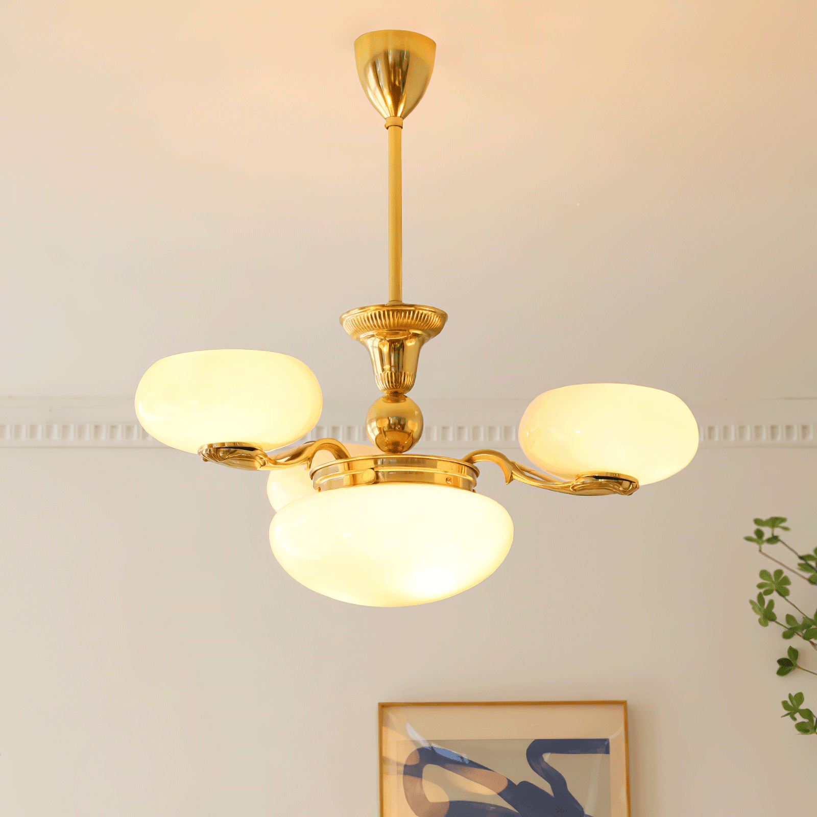 Brass Radiance Orb Chandelier - Cueteks