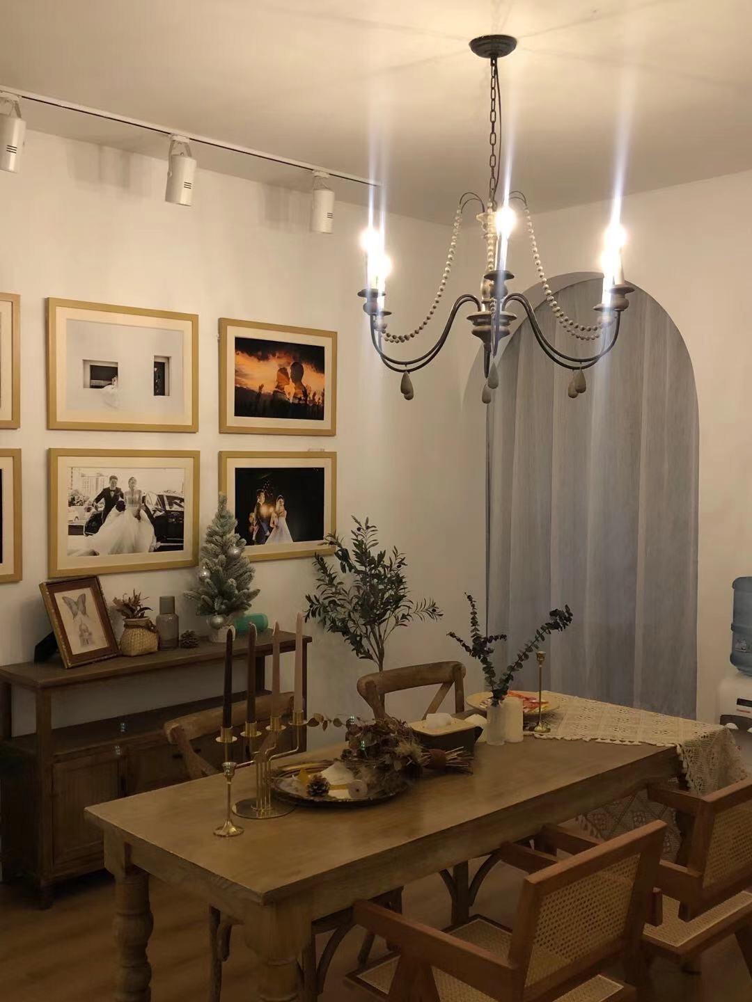 Candle Style Beaded Chandelier - Cueteks