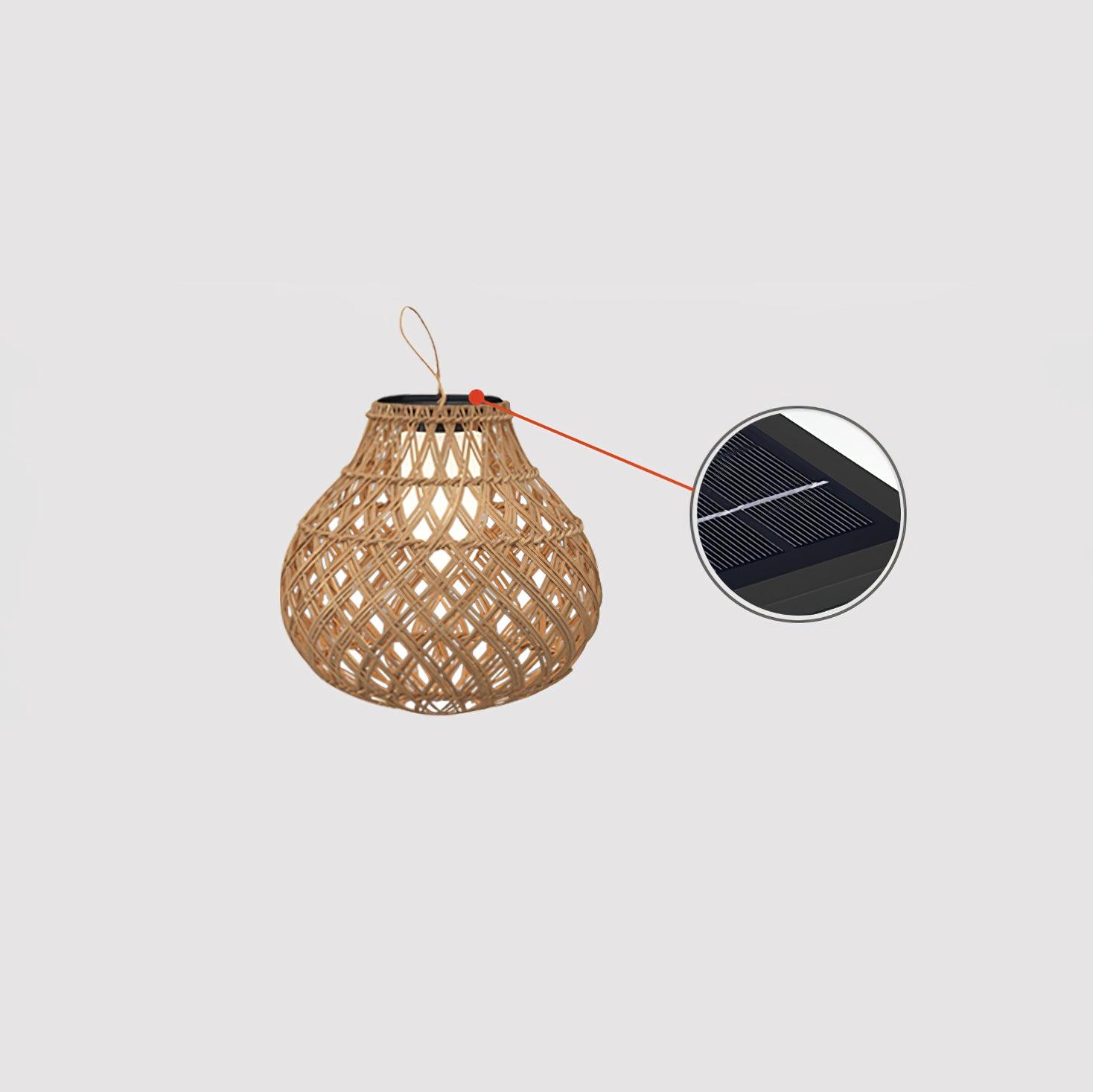 Woven Sphere Solar Lantern Outdoor Lamp - Cueteks