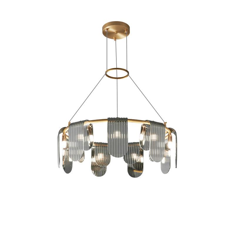 Folioles Brass Chandelier - Cueteks