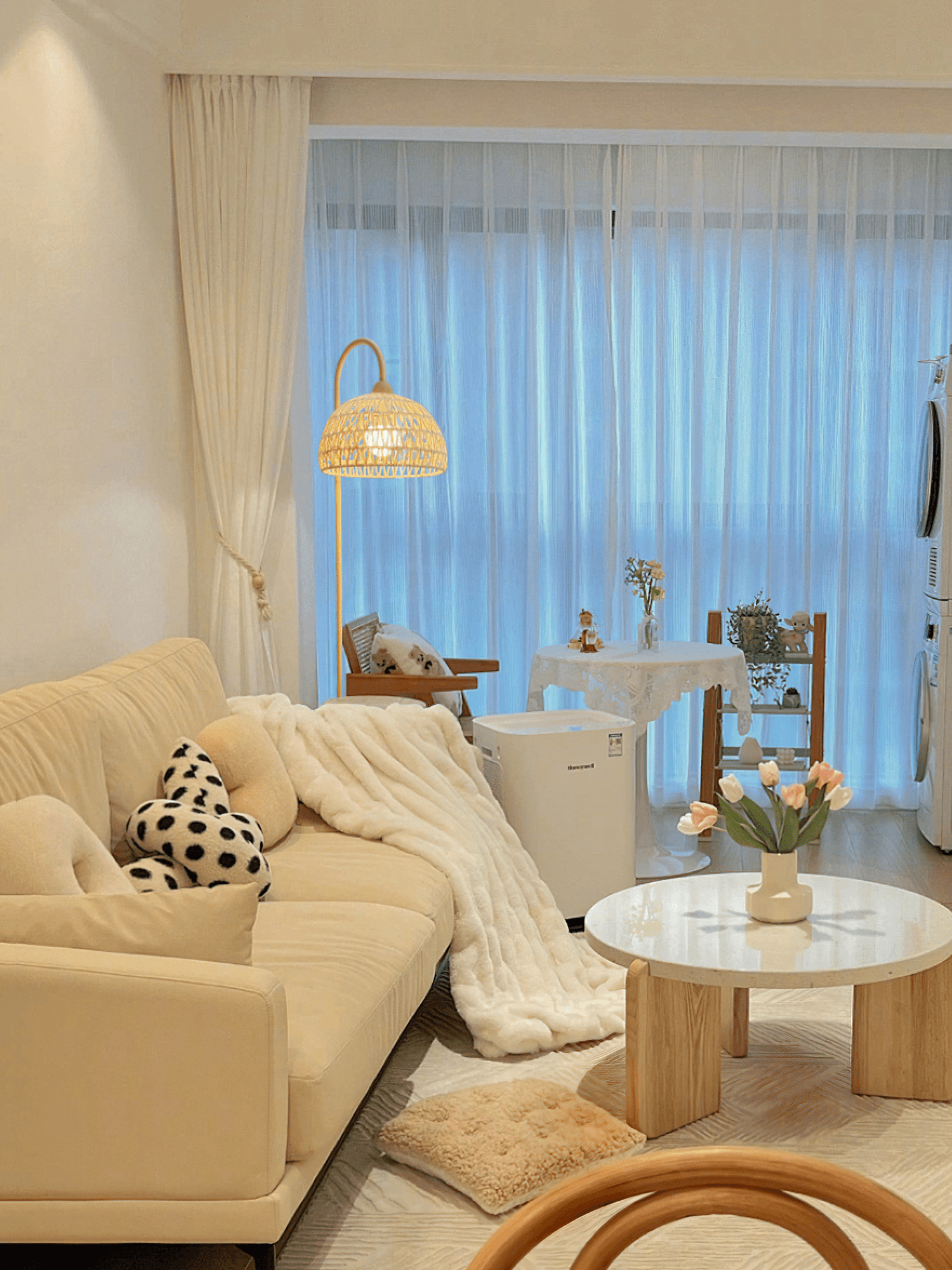 Rattan Arch Floor Lamp - Cueteks