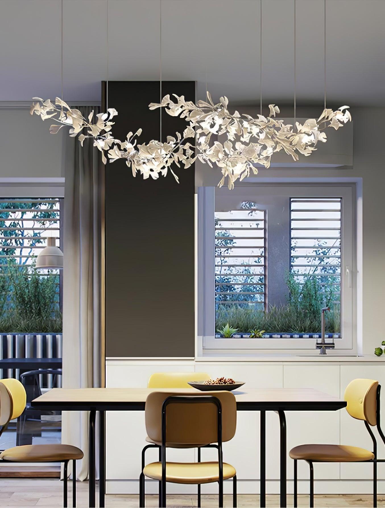 Double Layer Combination Gingko Chandelier - Cueteks