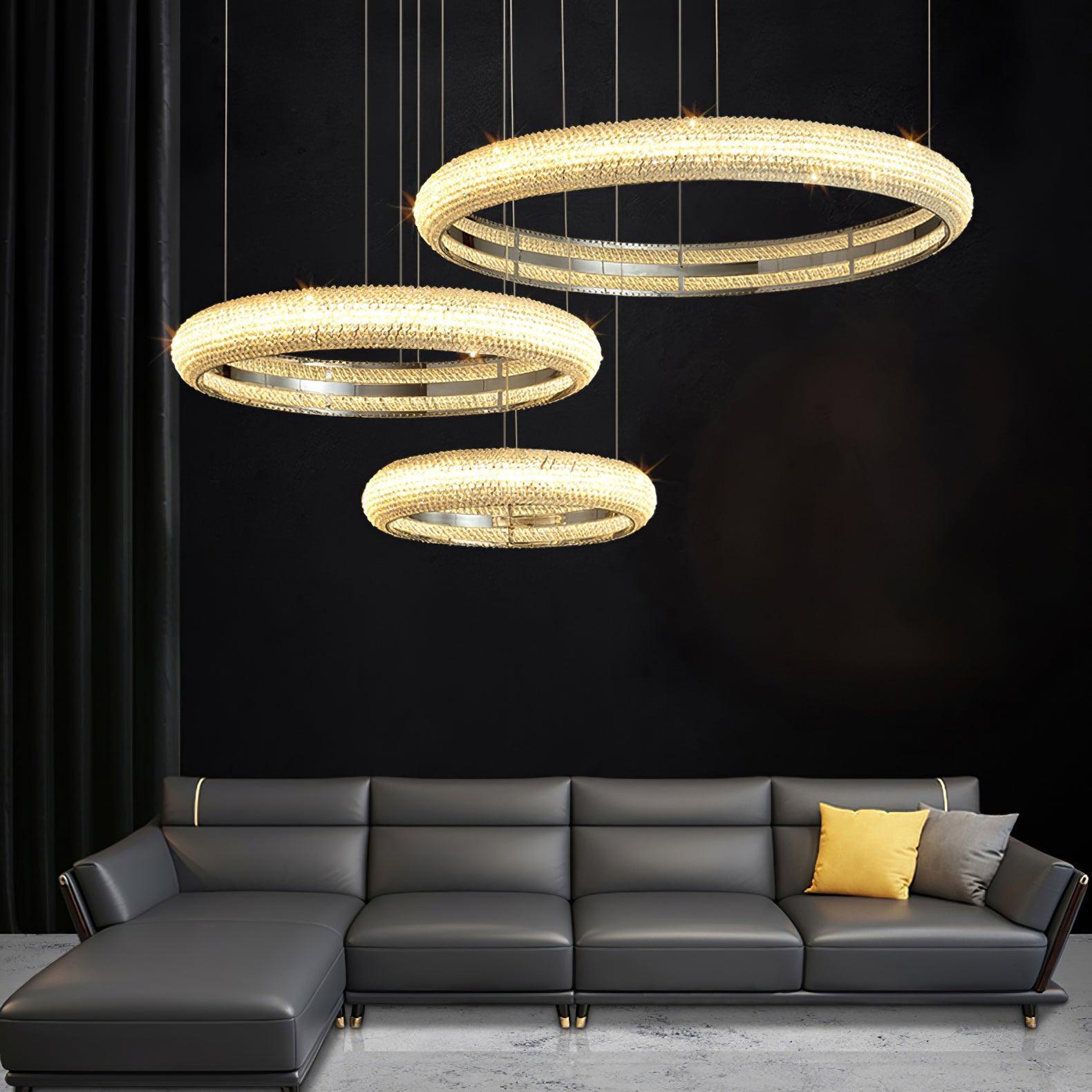 Asscher Ring Chandelier - Cueteks