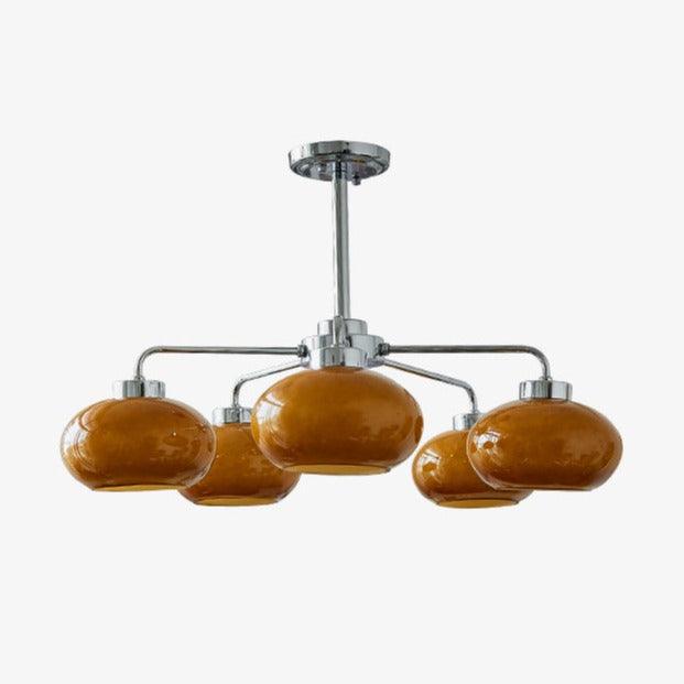 Oval Persimmon Chandelier - Cueteks