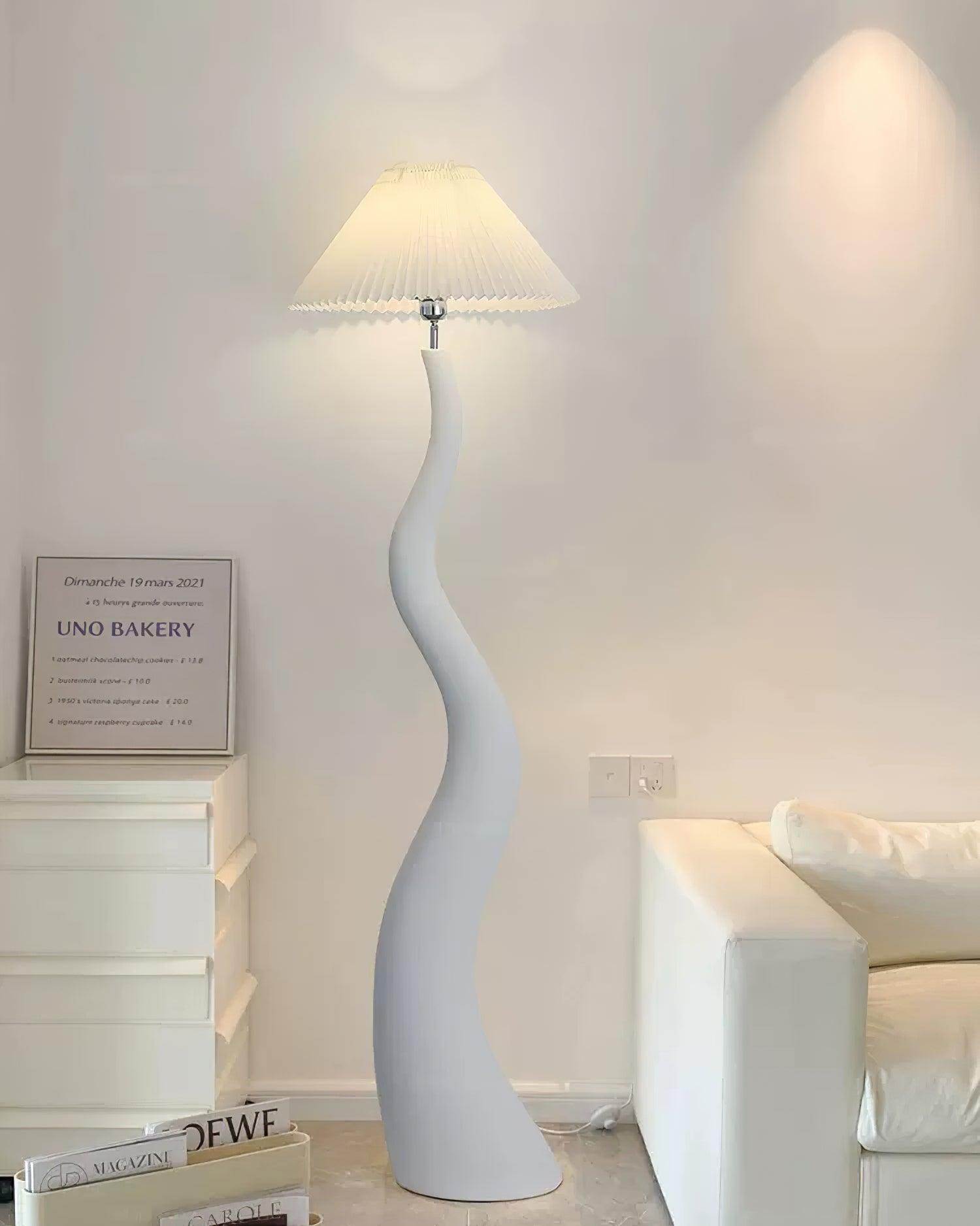 Twisted Pleated Floor Lamp - Cueteks