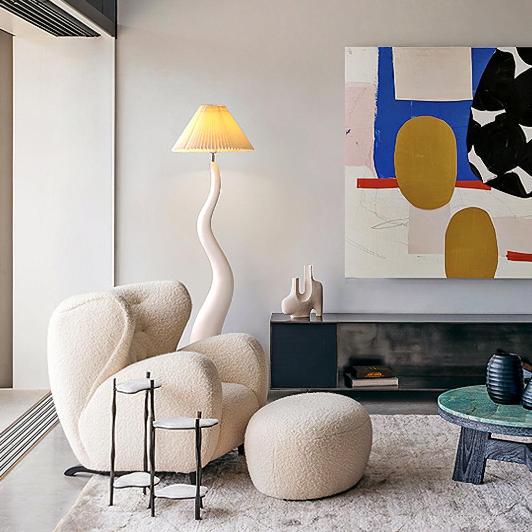 Twisted Pleated Floor Lamp - Cueteks
