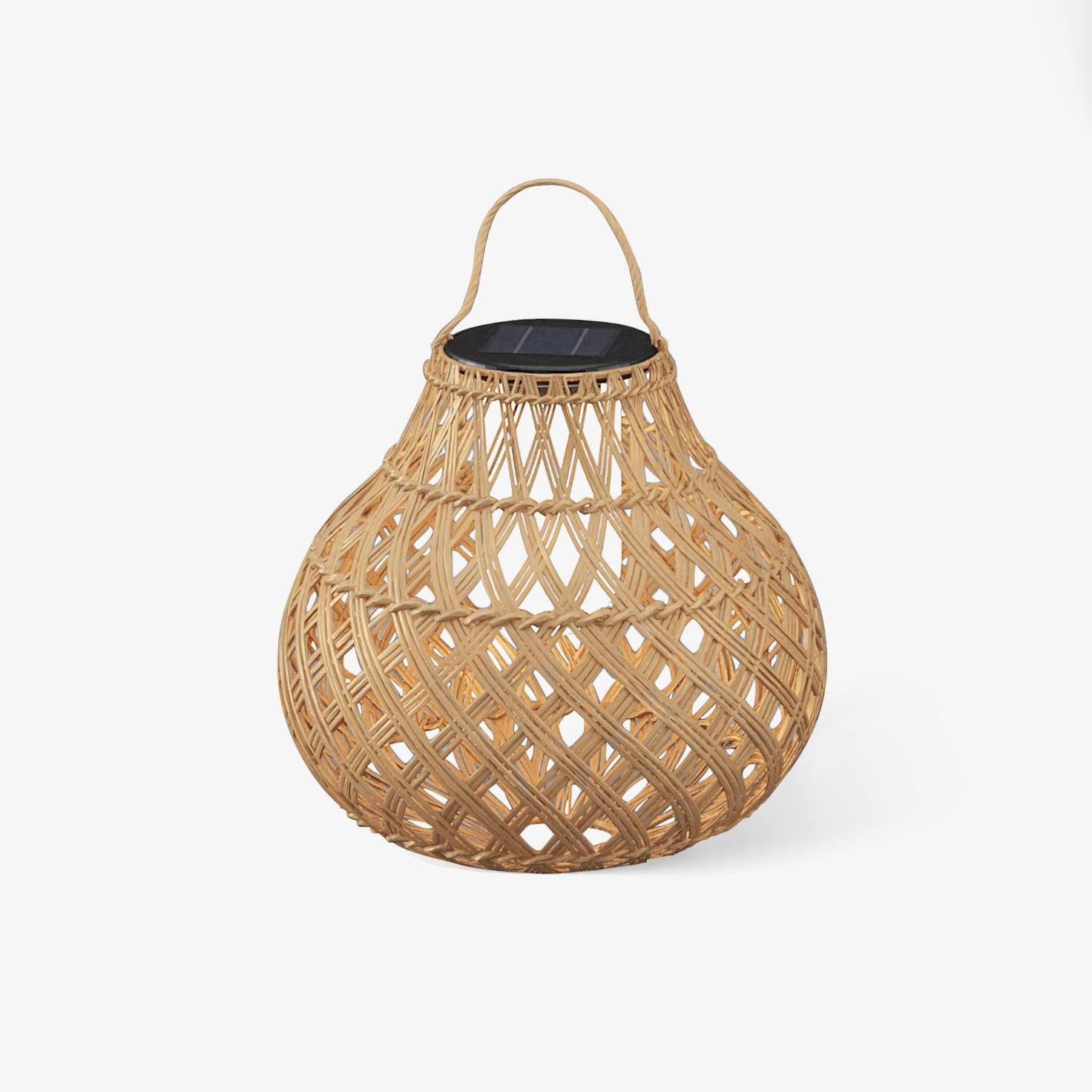 Woven Sphere Solar Lantern Outdoor Lamp - Cueteks