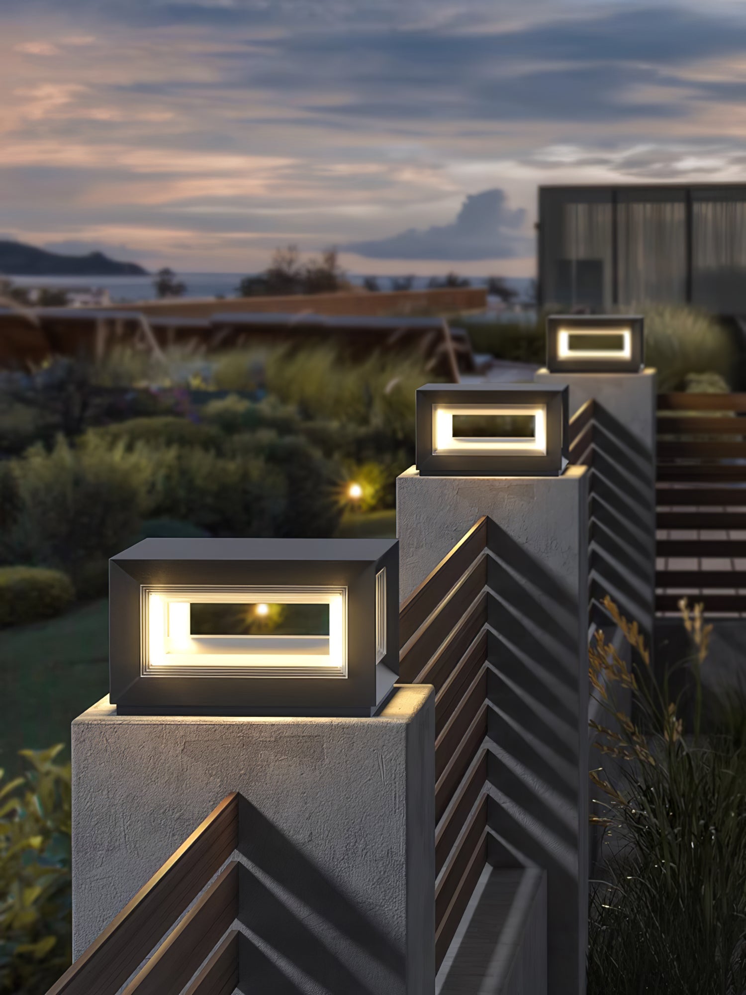 Light Cube Outdoor Post Light - Cueteks