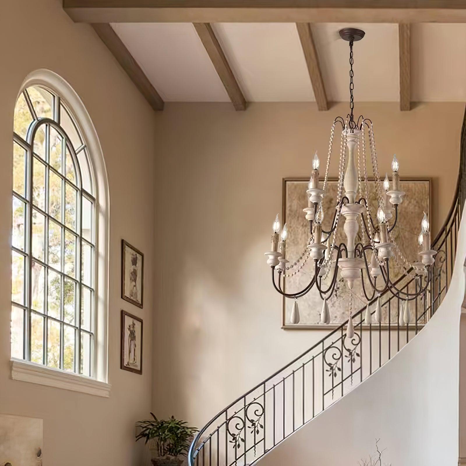 Candle Style Beaded Chandelier - Cueteks