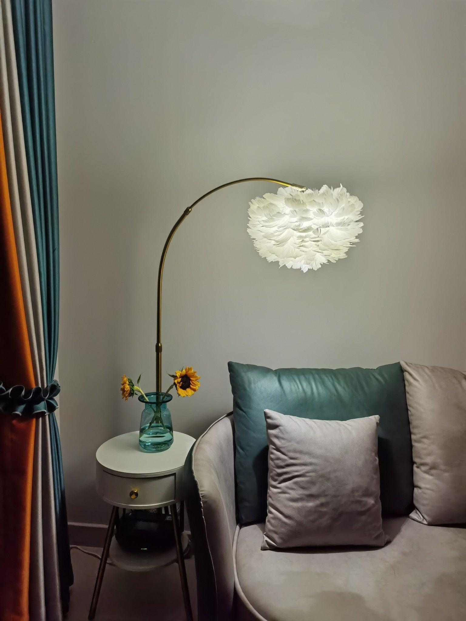Feather Drawer Floor Lamp - Cueteks