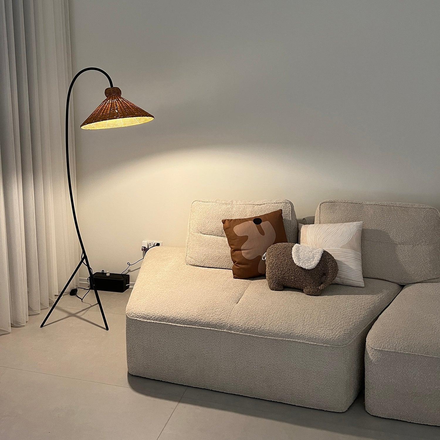 Tana Woven Floor Lamp - Cueteks