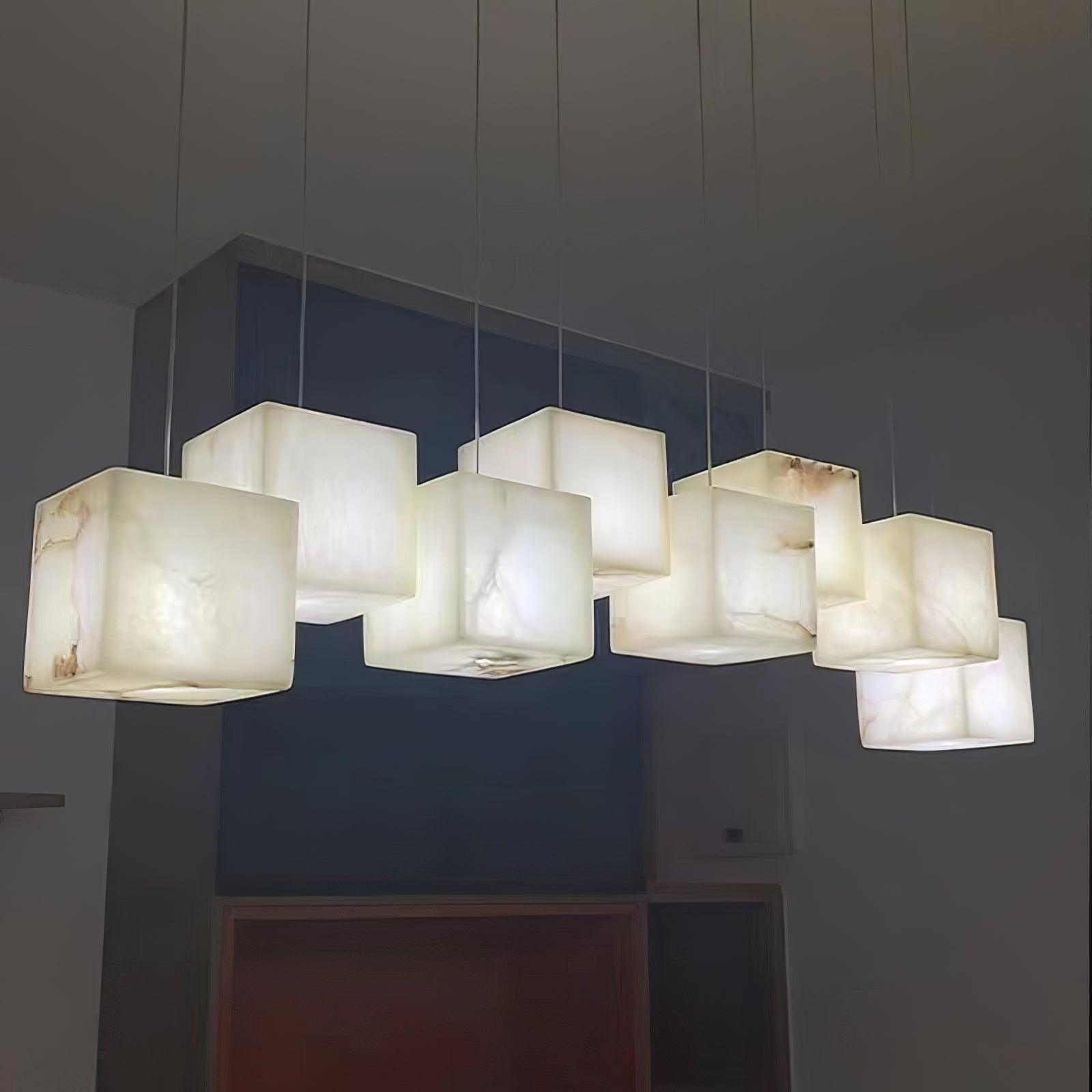 Alabaster Box Chandelier - Cueteks