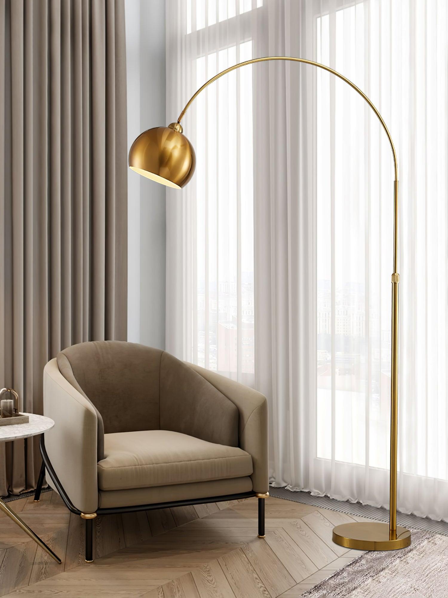 Angler floor lamp