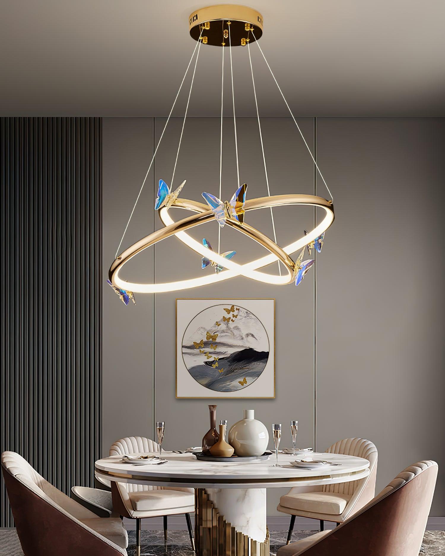 Blue Butterfly Chandelier - Cueteks