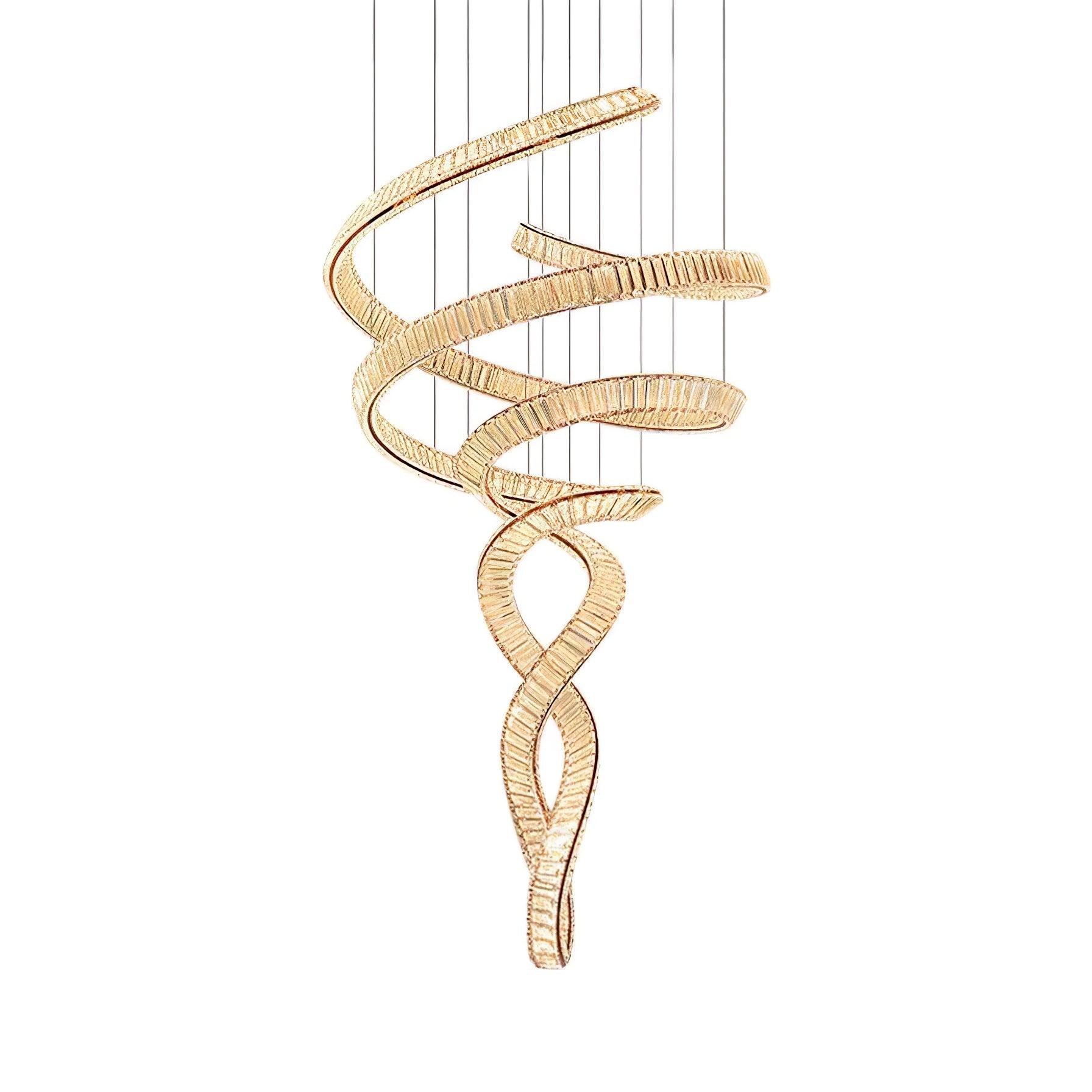 Long Spiral Crystal Chandelier - Cueteks